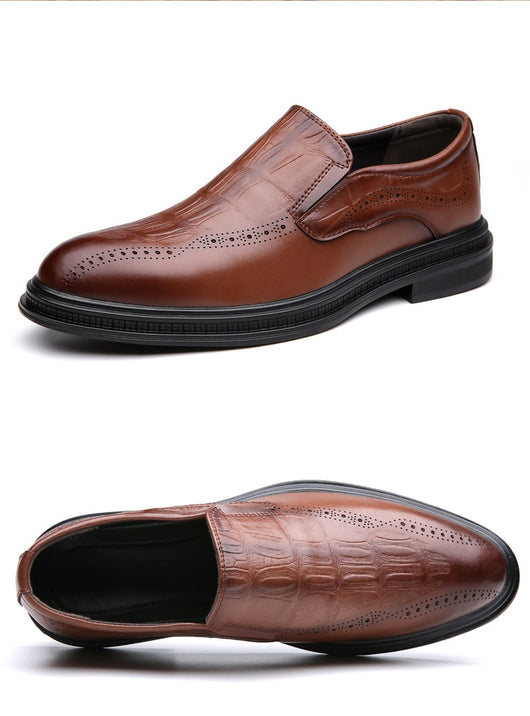 Zapatos de Cuero Puntiagudos Estilo Británico para Hombre - Image 23