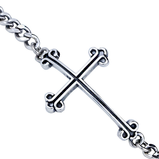 Pulsera de Plata Esterlina con Cruz para Hombre y Mujer - Image 3