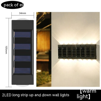 Lámpara Solar Doble de Pared para Exterior - Iluminación Impermeable para Jardín - Image 7