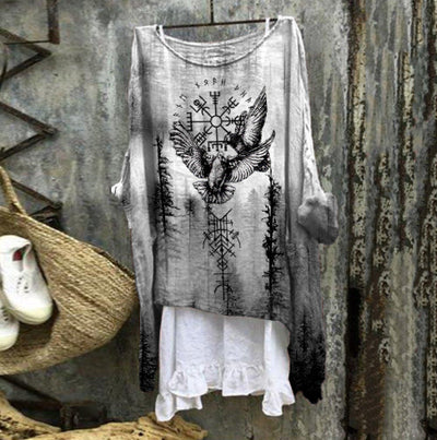 Blusa Casual Suelta de Manga Larga con Estampado - Image 11