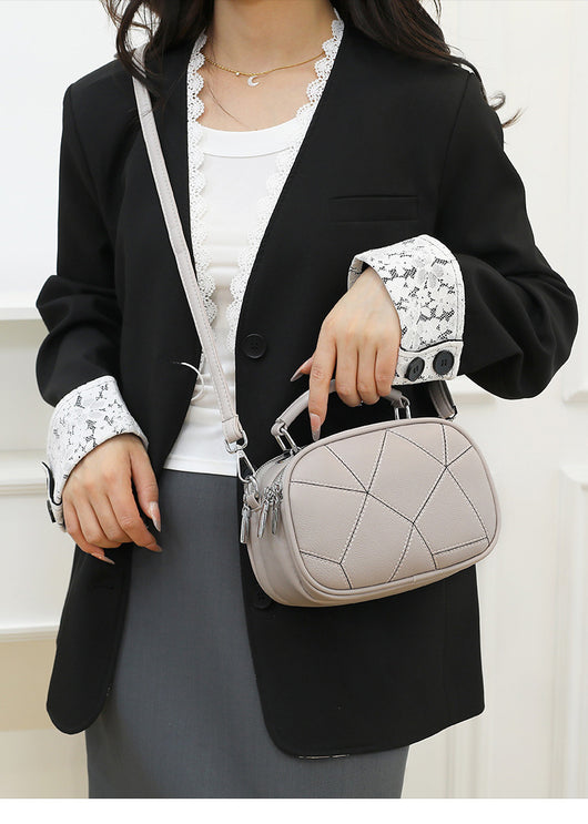 Bolso Pequeño Retro de Patchwork Trendy con Tres Capas - Image 22
