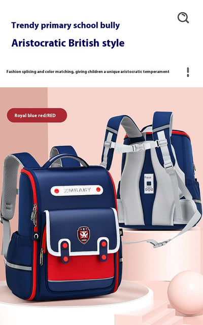 Mochila Escolar Sesame Baby Estilo Británico Grados 1-6 Ligera Niños y Niñas - Image 22