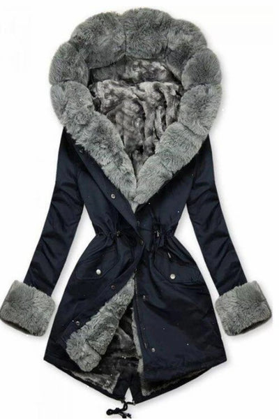 Chaqueta Térmica Impermeable con Cuello de Piel para Mujer - Image 18
