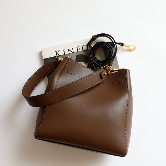 Bolso Bandolera de Cuero Grueso Versátil - Diseño Minimalista