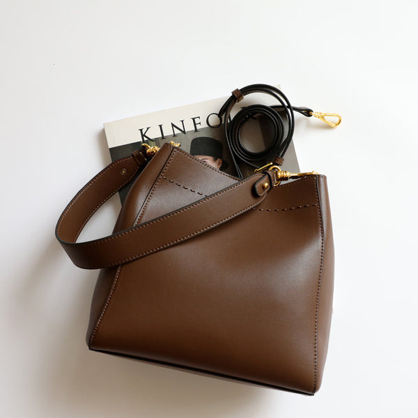 Bolso Bandolera de Cuero Grueso Versátil - Diseño Minimalista