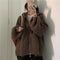 Cardigan Sudadera con Capucha y Tejido Trenzado