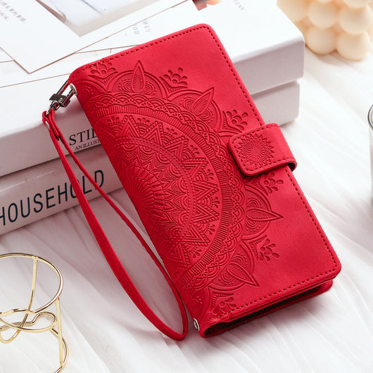 Funda Cartera Teléfono Cuero Grabado - Organizador de Tarjetas con Cierre - Image 16
