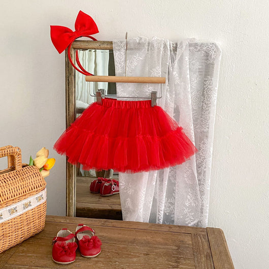 Falda Suéter Tejida de Algodón con Patrón Rombo para Niñas - Image 4