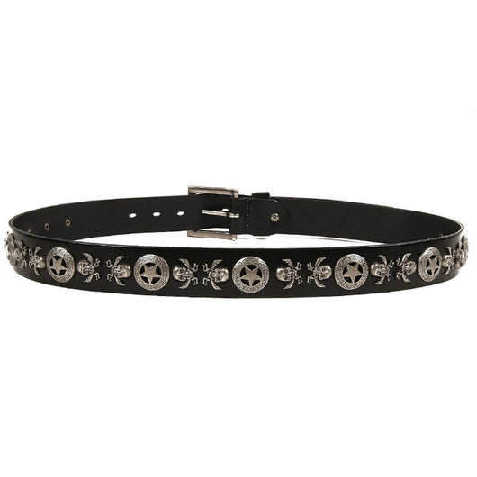 Cinturón de Cuero Unisex con Remaches - Estilo Versátil para Hombre y Mujer - Image 13