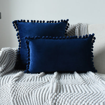 Funda de Almohada Terciopelo con Bolas de Pelaje - Image 18