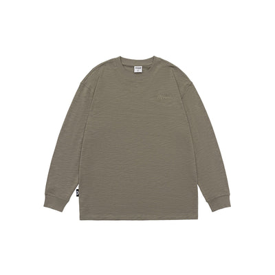 Camiseta de Algodón Pima con Bordado Minimalista - Manga Larga Cuello Redondo - Image 8