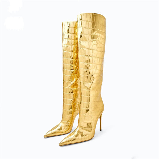 Botas Stiletto Leopardo con Punta Afilada para Mujer - Image 4