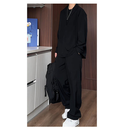 Conjunto Formal Casual para Hombre: Camisa Polo Manga Larga y Pantalón - Image 10