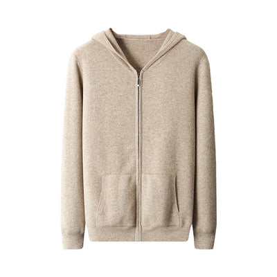 Cardigan de Lana con Cierre y Capucha para Hombre - Image 5