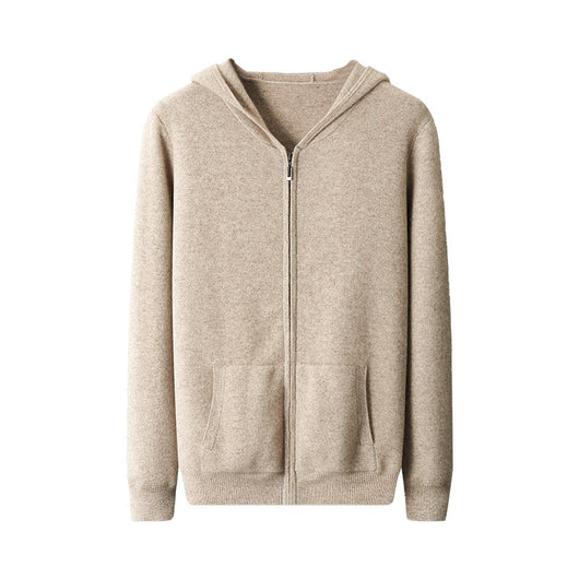 Cardigan de Lana con Cierre y Capucha para Hombre - Image 5