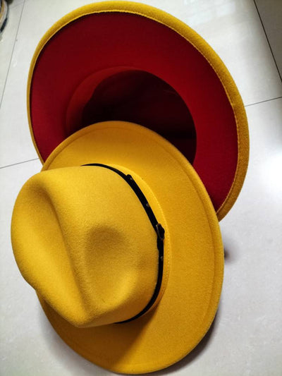 Sombrero Fedora Jazz con Combinación de Colores - Estilo Europeo y Americano - Image 19