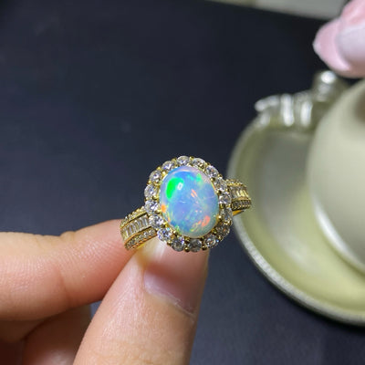 Anillo de Ópalo Natural Hecho a Mano - Diseño Exclusivo - Image 3
