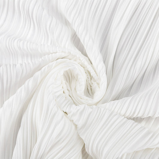 Conjunto de Pantalón Ancho Cintura Alta y Chaleco Plisado sin Mangas - Blanco - Image 26