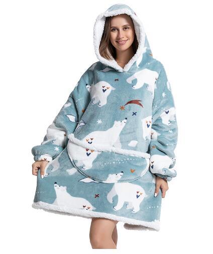 Pijama Sudadera con Capucha y Manta - Abrigo Cálido Versátil - Image 27