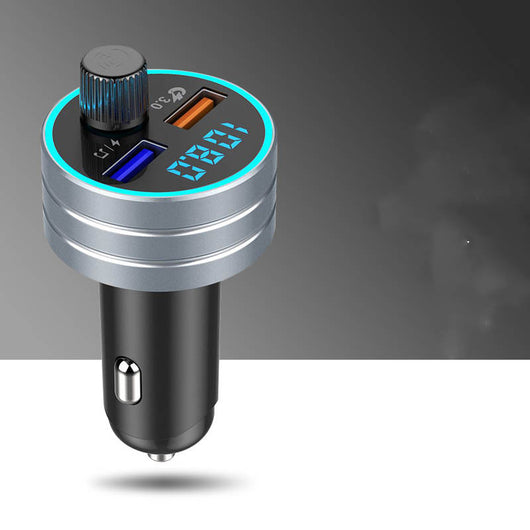 Transmisor Bluetooth Dual USB con Cargador de Auto Multifuncional