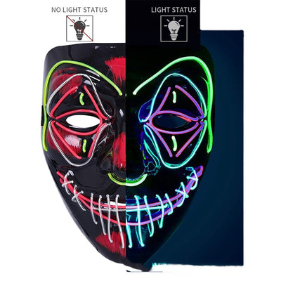 Máscara Fantasma Iluminada EL para Festival de Horror Halloween - Image 5