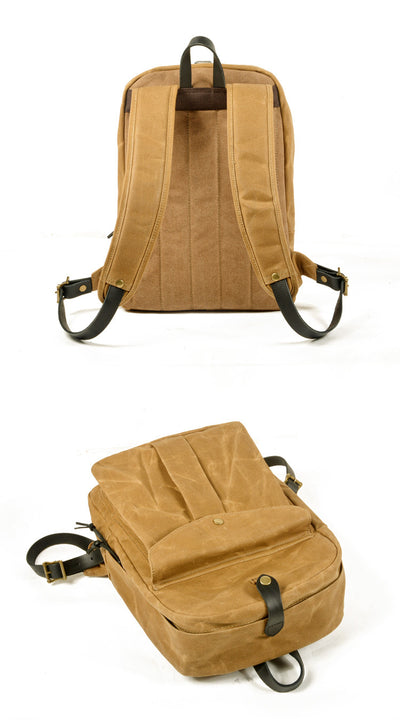 Mochila de Lona Retro con Gran Capacidad para Aventuras al Aire Libre - Image 13