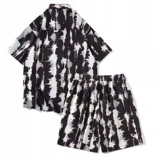 Camisa Suelta Tie-Dye con Estampado Floral para Hombre - Image 24