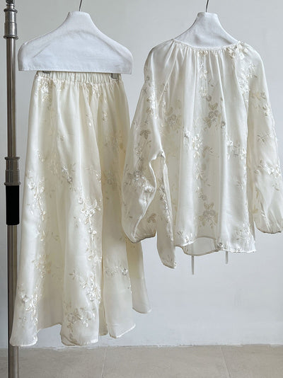 Vestido Camisero Bordado Estilo Chino Midi - Image 16