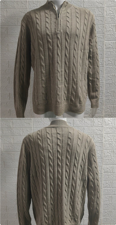 Suéter de Punto Entallado con Cierre y Cuello Mock Neck - Image 11