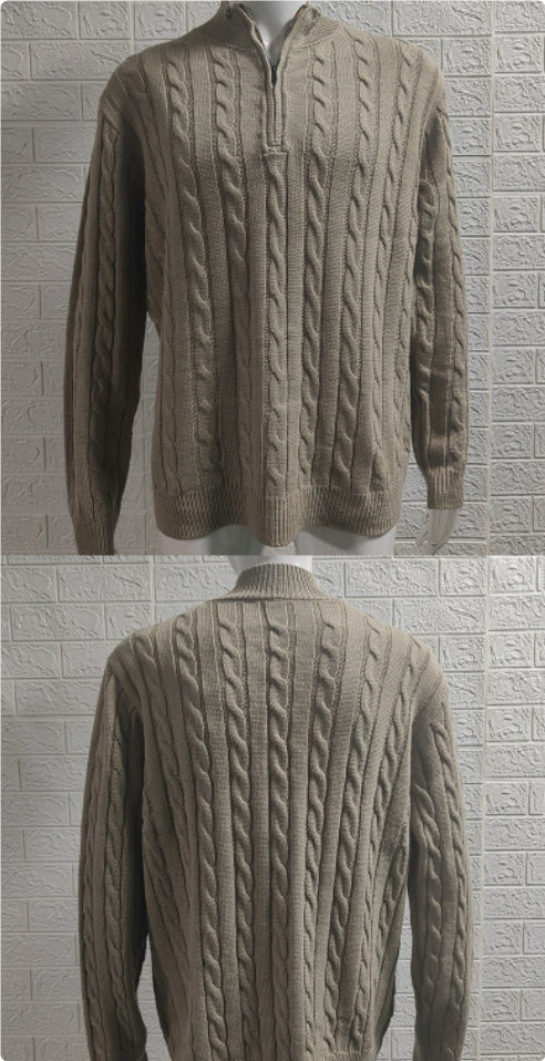Suéter de Punto Entallado con Cierre y Cuello Mock Neck - Image 11