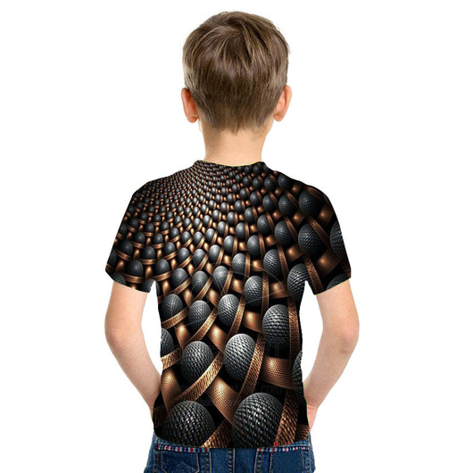 Playera Hombre Espiral de Chocolate Impresión 3D Digital - Diseño Moderno para Adolescentes - Image 2