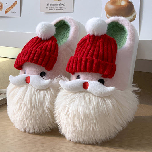 Pantuflas Navideñas Santa Claus Cálidas y Antideslizantes para Mujer - Image 12