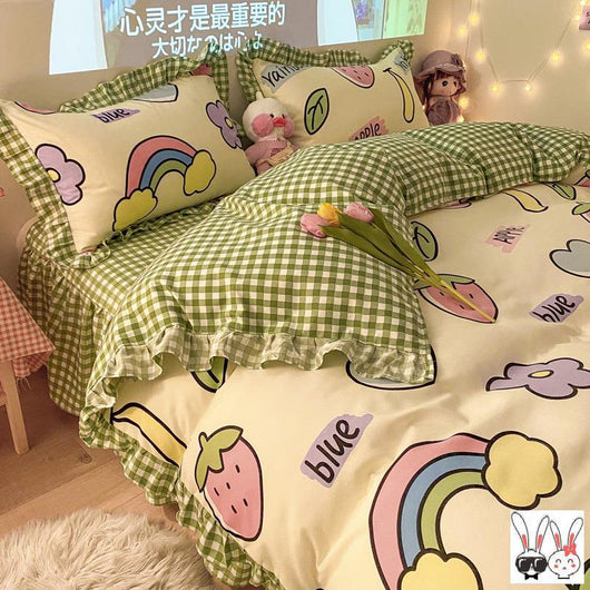Juego de Edredón Verde de Cuatro Piezas - Image 18