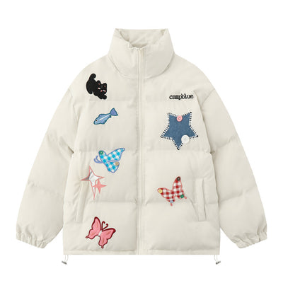 Chaqueta de Algodón para Hombre XINGX con Parche de Mariposa