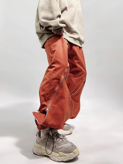 Pantalones Rectos Funcionales con Cierre y Corte Relajado - Image 3
