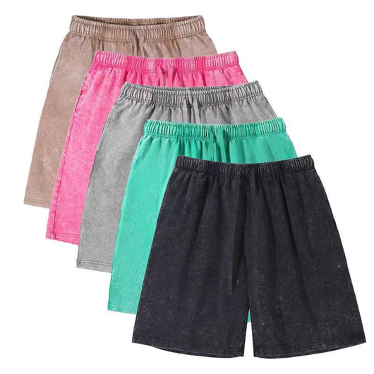 Shorts Casuales Relajados Desteñidos para Hombre - Image 8