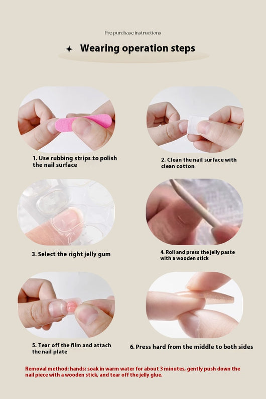 Adhesivos de Uñas Cortas Diseño Ojo de Gato Flor de Cerezo - Image 7