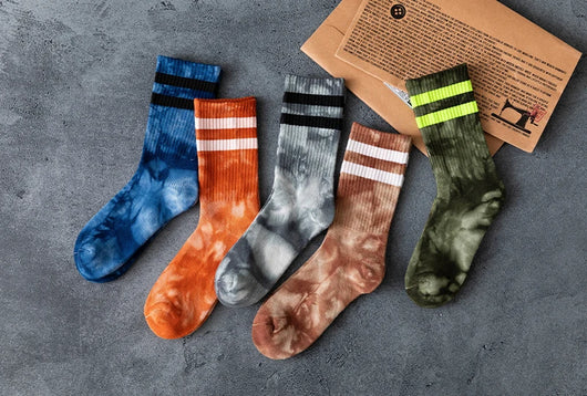Calcetines para Parejas Tubo Alto Otoño Invierno con Diseño de Rayas - Image 7