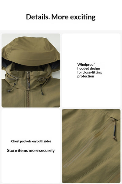 Chaqueta Impermeable y Cortavientos con Capucha para Hombre y Mujer - Image 22