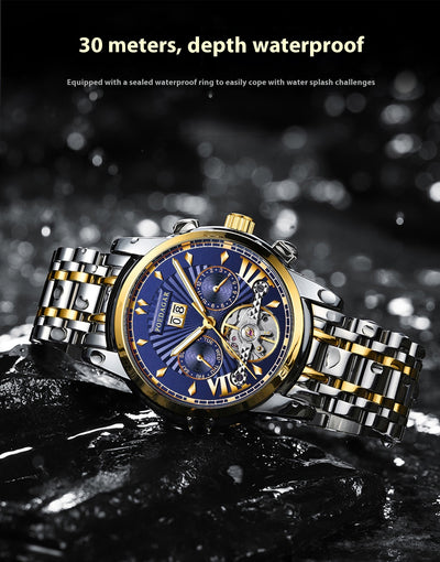 Reloj Automático Mecánico Impermeable Multifuncional para Hombre - Image 21