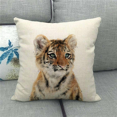 Funda de Almohada de Lino con Estampado de Búho - Image 9