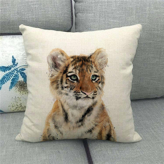 Funda de Almohada de Lino con Estampado de Búho - Image 9