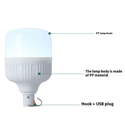 Bombilla LED Recargable para Puesto de Mercado Nocturno - Image 4