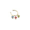 9K Real Gold Natural Stone Crystal Ear Cuffs Three Crystals Single Earring