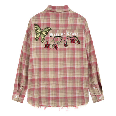 Camisa Cuadros Americana Retro para Hombre - Primavera y Otoño - Image 3
