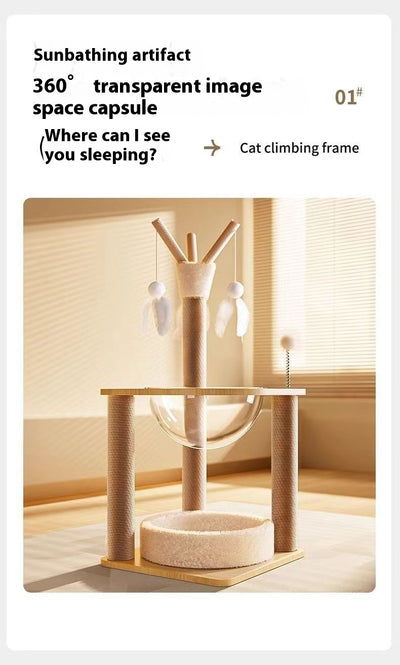Torre Rascador Cápsula Espacial para Gatos - Juguete Multifuncional - Image 11