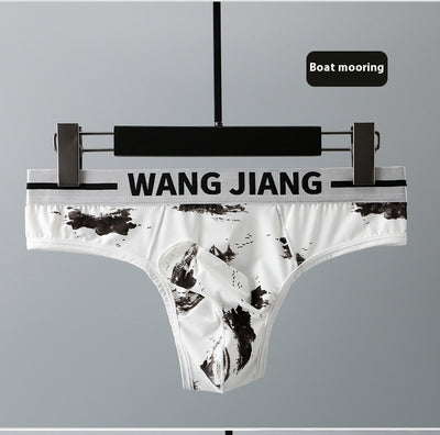 Ropa Interior Masculina Estilo Tinta China en Seda de Hielo para Verano - Image 8