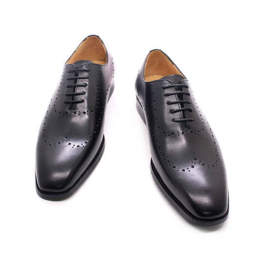 Zapatos Oxford de Cuero Grabados para Hombre - Estilo Brogue Británico - Image 16