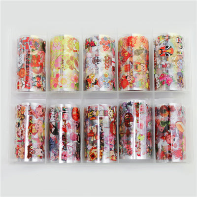Calcomanías de Uñas con Diseño de Flores y Estrellas - Pegatinas Trendy - Image 21