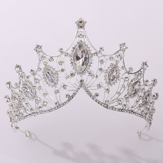 Tiara Nupcial Vintage Clásica Negro Barroco